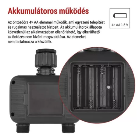 GoSmart öntöző időzítő, Bluetooth 5.0, 2 kimenet