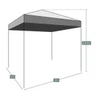 Lion Keri pavilon 3x3m Összecsukható Pavilon Sátor, KÉK erős acél szerkezet, cserélhető ponyvával Összecsukható Kerti Pavilon 3x3m: Tökéletes árnyék és védelem a napsütés és az eső ellen