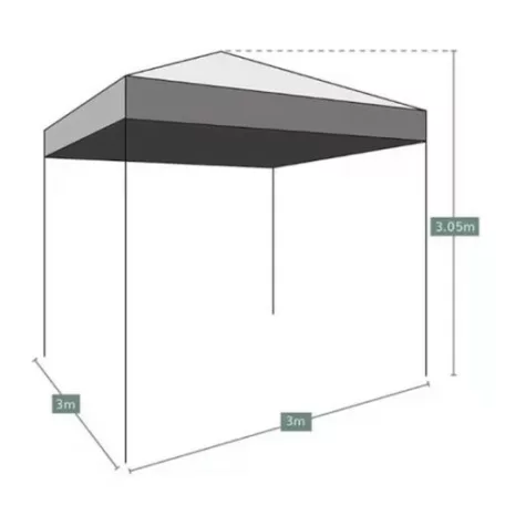 Lion Keri pavilon 3x3m Összecsukható Pavilon Sátor, Fehér erős acél szerkezet, cserélhető ponyvával Összecsukható Kerti Pavilon 3x3m: Tökéletes árnyék és védelem a napsütés és az eső ellen