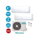 Hisense Energy Pro Plus inverteres multisplit klíma szett duál kivitel 2db 3,5kw beltériegység 1db 5,2kw kültéri A+++ fűtésre optimalizált