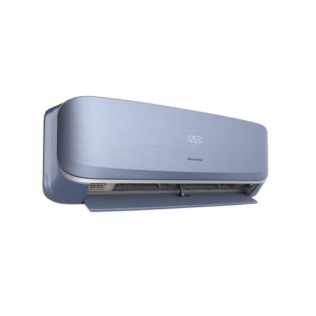 Hisense Fresh Air blue, okos Hűtő-fűtő klíma szellőztetés funkcióval szál csiszolt kék beltérivel, prémium Fresh Master QJ35XJ3B/AS35XJ3EW 3,5 kW split klíma tiszta levegő funkció, szénmonoxid mérő, wifi-s, scop 4,6 seer 8,5