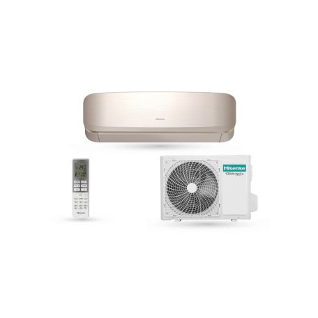 Hisense Fresh Air rosegold, okos Hűtő-fűtő klíma szellőztetés funkcióval rózsaarany beltérivel, prémium Fresh Master QJ35XJ3G/AS35XJ3EW 3,5 kW split klíma tiszta levegő funkció, szénmonoxid mérő, wifi-s, scop 4,6 seer 8,5