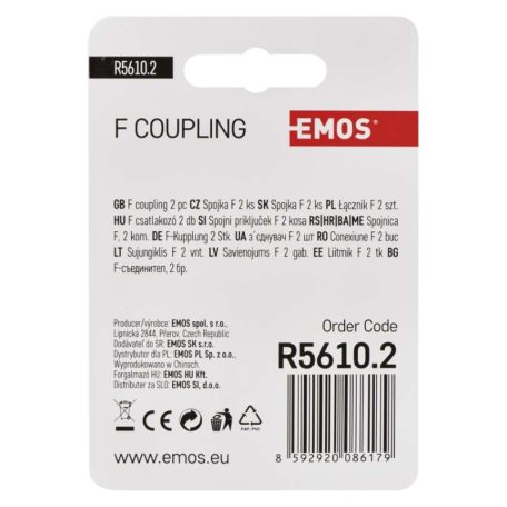 EMOS F csatlakozó 2db/bliszter