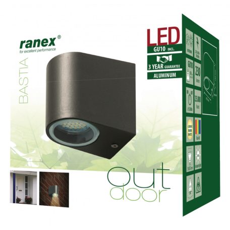 LED Kültéri Fali Világítás 2.4 W 230 lm Sötétszürke