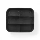 Távirányító tartó | 5 Rekesz | Forgatható | ABS | Fekete