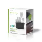 Távirányító tartó | 5 Rekesz | Forgatható | ABS | Fekete