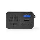 DAB+ Rádió | Hordozható kivitel | DAB+ / FM | 1.3 " | Fekete Kék Képernyő | Elemes Áramellátás / USB-áramellátású | Digitális | 3.6 W | Bluetooth® | Fejhallgató kimenet | Ébresztő óra | Alvás időzítő | IP20 | Fekete