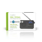 DAB+ Rádió | Hordozható kivitel | DAB+ / FM | 1.3 " | Fekete Kék Képernyő | Elemes Áramellátás / USB-áramellátású | Digitális | 3.6 W | Bluetooth® | Fejhallgató kimenet | Ébresztő óra | Alvás időzítő | IP20 | Fekete
