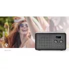 DAB+ Rádió | Asztali Kivitel | DAB+ / FM | 1.3 " | Fekete Fehér Képernyő | Elemes Áramellátás / USB-áramellátású | Digitális | 4.5 W | Bluetooth® | Ébresztő óra | Alvás időzítő | Fekete