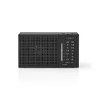 FM rádió | Hordozható kivitel | AM / FM | Elemes Áramellátás | Analóg | 1.5 W | Fekete Fehér Képernyő | Fejhallgató kimenet | IP20 | Fekete