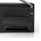 FM rádió | Hordozható kivitel | AM / FM | Elemes Áramellátás | Analóg | 1.5 W | Fekete Fehér Képernyő | Fejhallgató kimenet | IP20 | Fekete