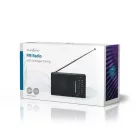 FM rádió | Hordozható kivitel | AM / FM | Elemes Áramellátás | Analóg | 1.5 W | Fekete Fehér Képernyő | Fejhallgató kimenet | IP20 | Fekete