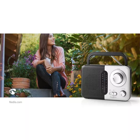 FM rádió | Hordozható kivitel | FM | Elemes Áramellátás / Hálózati Áramellátás | Analóg | 2.4 W | Fekete Fehér Képernyő | Fejhallgató kimenet | Hordozó fogantyú | Fehér / Fekete