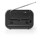 FM rádió | Hordozható kivitel | AM / FM | Elemes Áramellátás / Hálózati Áramellátás | Analóg | 1.8 W | Fekete Fehér Képernyő | Fejhallgató kimenet | Hordozó fogantyú | Fekete / Szürke