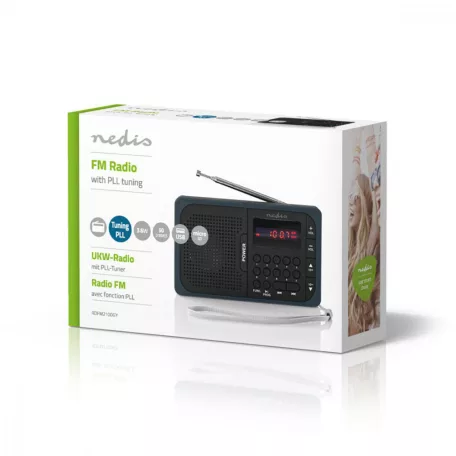 FM rádió | Hordozható kivitel | FM | Elemes Áramellátás / Hálózati Áramellátás | Digitális | 3.6 W | Képernyő méret: 2.0 " | Fekete Fehér Képernyő | Fejhallgató kimenet | IP20 | Fekete / Szürke