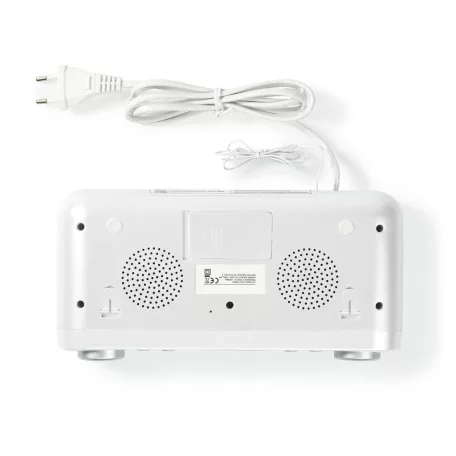 Konyhai rádió | Szekrény Alakú | FM | Hálózati Áramellátás | Digitális | 1.5 W | 2 " | Fekete Kék Képernyő | Ébresztő óra | Ezüst / Fehér