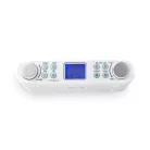 Konyhai rádió | Szekrény Alakú | FM | Hálózati Áramellátás | Digitális | 1.5 W | 2 " | Fekete Kék Képernyő | Ébresztő óra | Ezüst / Fehér