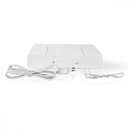 Konyhai rádió | Szekrény Alakú | FM | Hálózati Áramellátás | Digitális | 5 W | Fekete Kék Képernyő | Ezüst / Fehér