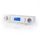 Konyhai rádió | Szekrény Alakú | FM | Hálózati Áramellátás | Digitális | 5 W | Fekete Kék Képernyő | Ezüst / Fehér