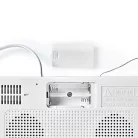 Konyhai rádió | Szekrény Alakú | FM | Hálózati Áramellátás | Digitális | 5 W | Fekete Kék Képernyő | Ezüst / Fehér