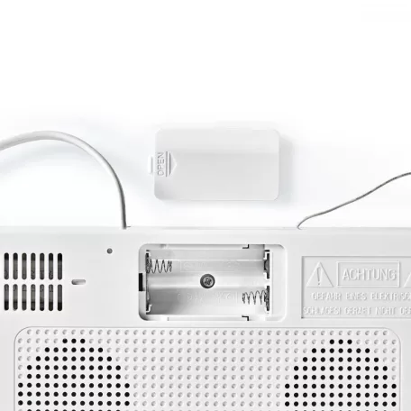 Konyhai rádió | Szekrény Alakú | FM | Hálózati Áramellátás | Digitális | 5 W | Fekete Kék Képernyő | Ezüst / Fehér