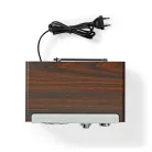 FM rádió | Asztali Kivitel | FM | Hálózati Áramellátás | Analóg | 15 W | IP20 | Barna