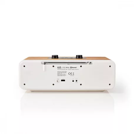 Internet Rádió | Asztali Kivitel | Bluetooth® / Wi-Fi | DAB+ / FM / Internet | 2.4 " | Színes Képernyő | 34 W | Távvezérelt | App szabályozott | Ébresztő óra | Alvás időzítő | Barna / Fehér