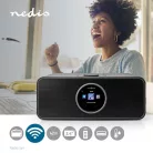 Internet Rádió | Asztali Kivitel | Bluetooth® / Wi-Fi | FM / Internet | 2.4 " | Színes Képernyő | 42 W | Távvezérelt | App szabályozott | Fejhallgató kimenet | Ébresztő óra | Alvás időzítő | Fekete