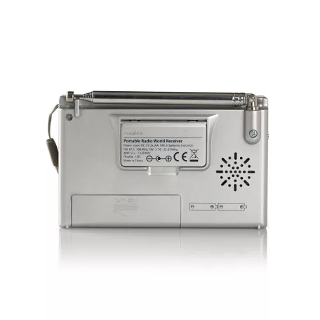 World Radio | Hordozható kivitel | AM / FM / SW | Elemes Áramellátás / Hálózati Áramellátás | Digitális | 1.5 W | Fejhallgató kimenet | Ébresztő óra | Alvás időzítő | Szürke