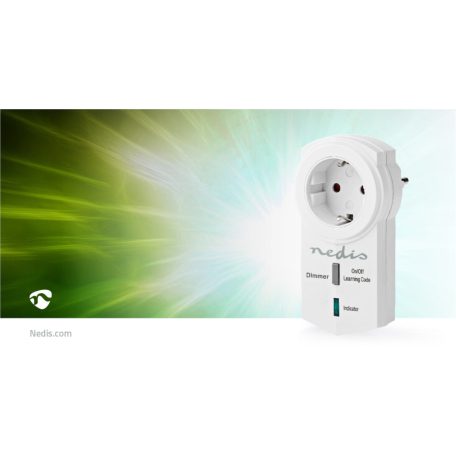 RF Dugó | 433 MHz | 300 W | Földelt csatlakozó / F típus (CEE 7/7) | -10 - 40 °C | Fehér