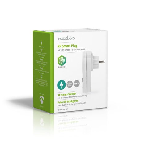 RF Dugó | Mesh / 433 MHz | IP20 | 3680 W | Földelt csatlakozó / F típus (CEE 7/7) | -10 - 40 °C | Fehér