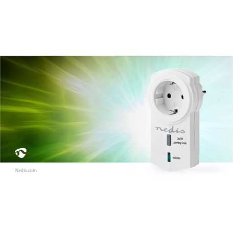 RF Dugó | Mesh / 433 MHz | IP20 | 3680 W | Földelt csatlakozó / F típus (CEE 7/7) | -10 - 40 °C | Fehér