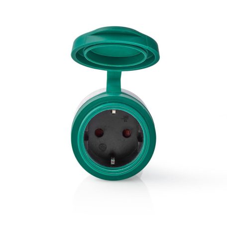 RF Dugó | 433 MHz | IP44 | 2300 W | Földelt csatlakozó / F típus (CEE 7/7) | -20 - 50 °C | Fekete / Zöld