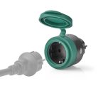 RF Dugó | 433 MHz | IP44 | 2300 W | Földelt csatlakozó / F típus (CEE 7/7) | -20 - 50 °C | Fekete / Zöld