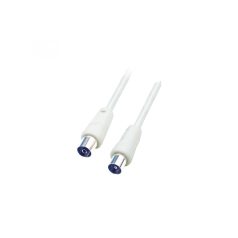 Home RF 1X koax kábel, dugó-aljzat, 1,5m, fehér színű