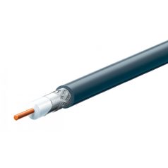   Home RG 6U/BK koax kábel, 75 Ohm, PVC és PE szigetelés, réz bevonatú acél ér, 48 szál rézharisnya, alumínium + PET fólia, 100m, fekete
