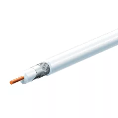   Home RG 6U/WH koax kábel, 75 Ohm, PVC és PE szigetelés, réz bevonatú acél ér, 48 szál rézharisnya, alumínium + PET fólia, 100m, fehér