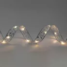 Home RLS10WH LED-es szalag mintákkal, ezüst színű szalag, 8 funkció, 100db hidegfehér LED, 10m hosszú, 5cm széles, elemes tápellátás, beltéri kivitel