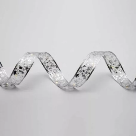 Home RLS15WH LED-es szalag mintákkal, ezüst színű szalag, 8 funkció, 150db hidegfehér LED, 15m hosszú, 5cm széles, adapteres tápellátás, beltéri kivitel