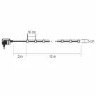 Home RLS15WH LED-es szalag mintákkal, ezüst színű szalag, 8 funkció, 150db hidegfehér LED, 15m hosszú, 5cm széles, adapteres tápellátás, beltéri kivitel