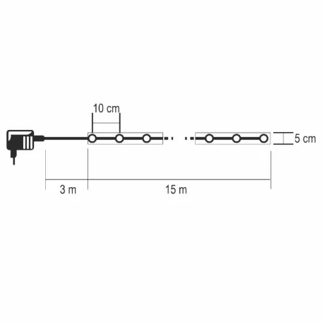 Home RLS15WW LED-es szalag mintákkal, arany színű szalag, 8 funkció, 150db melegfehér LED, 15m hosszú, 5cm széles, adapteres tápellátás, beltéri kivitel