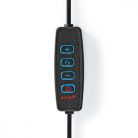 NEDIS körlámpa szelfik, vlogok, oktatóanyagok, TikTok-, Instagram- vagy YouTube-videók készítés | 10 inch | 120 LED's | 2700 - 6700 K | Háromlábú Állvány | Fekete