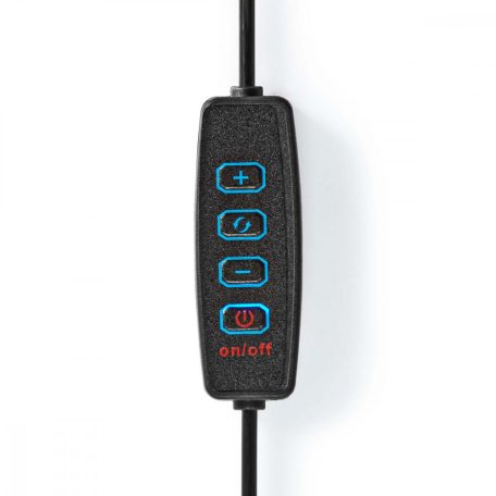 NEDIS körlámpa szelfik, vlogok, oktatóanyagok, TikTok-, Instagram- vagy YouTube-videók készítés | 10 inch | 120 LED's | 2700 - 6700 K | Háromlábú Állvány | Fekete