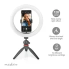 Gyűrűs Fény | 10 inch | 120 db. LED | 2700 - 6700 K | Háromlábú Állvány | Fekete