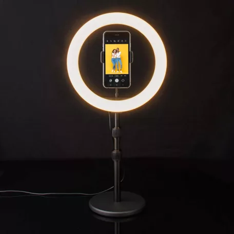 NEDIS körlámpa szelfik, vlogok, oktatóanyagok, TikTok-, Instagram- vagy YouTube-videók készítés - 10 inch - 120 LED