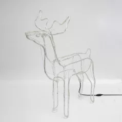   Home ROPE 1 szarvas figura, borostyánszínű LED, fém váz, talpra hajtható, IP44, kültéri, beltéri
