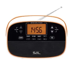   SAL RPR4LCD táskarádió, AM-FM automatikus hangolás, 2x40 programhely, órakijelzés