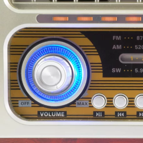 SAL RRT3 retro táskarádió, stereo multimédia lejátszó, BT, USB/microSD, AUX, 3-sávos rádió, hálózati/elemes
