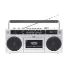 SAL RRTBRONX sztereó kazettás rádiós magnó, Bluetooth, USB, microSD, MP3, multi-felvétel és archiválás, 3-sávos rádió