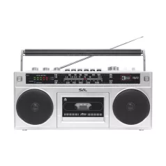   SAL RRTBRONX sztereó kazettás rádiós magnó, Bluetooth, USB, microSD, MP3, multi-felvétel és archiválás, 3-sávos rádió